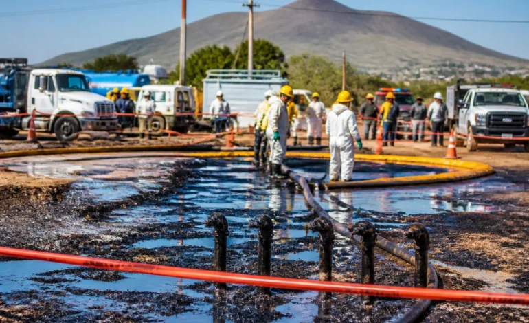 En El Derrame de Combustible En Mineral de La Reforma, No Existe Riesgo Para La Población, Ya Está Controlado: SEGOBH