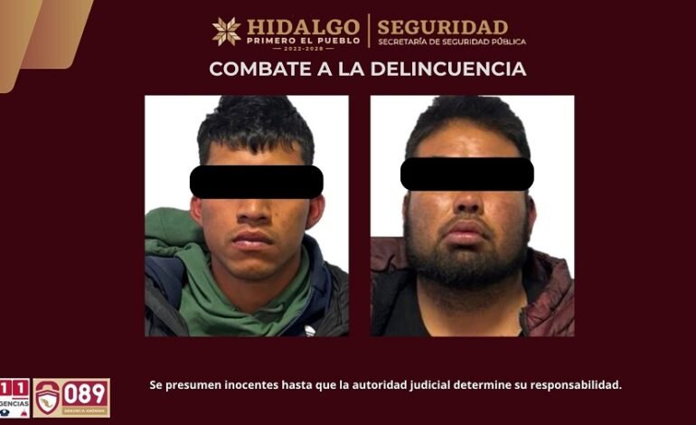 Asegura SSPH a Generadores de Violencia en Zempoala; Portaban Armas Largas Abastecidas
