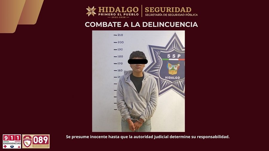 Capturan en Hidalgo a hombre con orden de aprehensión en Oacaxa