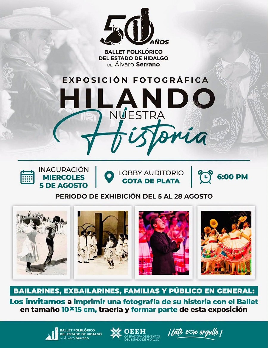 “Hilando La Memoria” Exposición de Fotografías, Vestuario, Documentos y Objetos Históricos, lobby del Auditorio Gota de Plata del 5 al 28 de agosto.