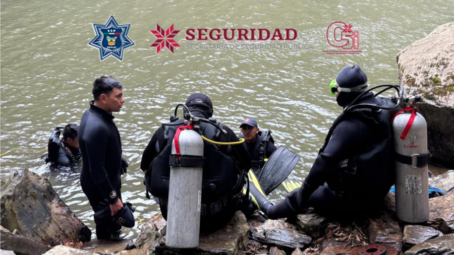Elementos del H. Cuerpo de Bomberos de Hidalgo Rescatan cuerpo de persona extraviada en una presa en San Agustín Metzquititlán.
