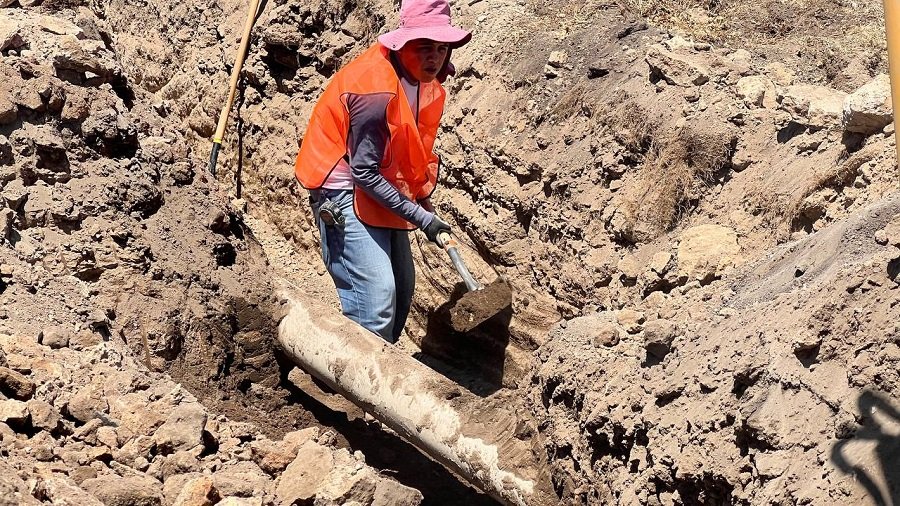 Moderniza Caasim infraestructura hidráulica en San Agustín Tlaxiaca