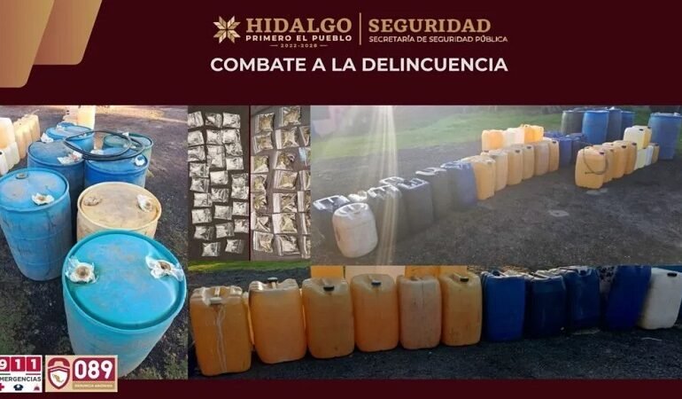 PGJEH SEDENA y la Guardia Nacional Desmantelan en Singuilucan dos Centros de Acopio en Operativo Coordinado