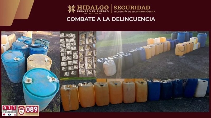 PGJEH SEDENA y la Guardia Nacional Desmantelan en Singuilucan dos Centros de Acopio en Operativo Coordinado