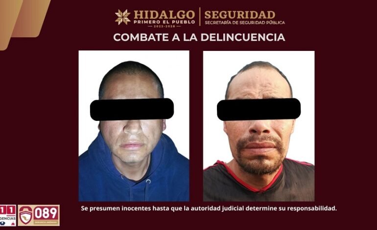 SSPH Desarticula Dos Presuntos Puntos de Venta de Droga en Mineral del Monte