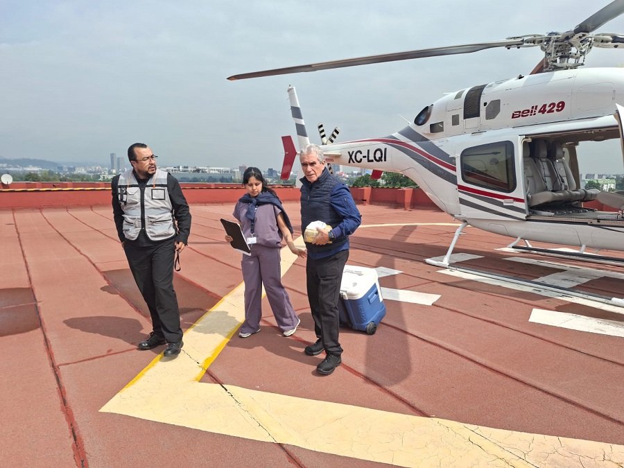Secretaría de Salud de Hidalgo Coordina Traslado Aéreo de Órganos Para Salvar Vidas