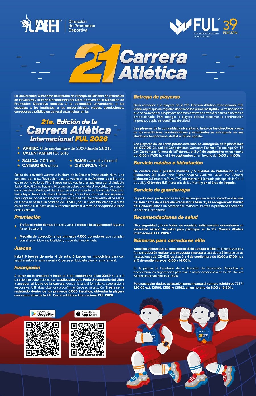 UAEH Abre Registro Para Participar en la 21 Carrera Atlética FUL 2026