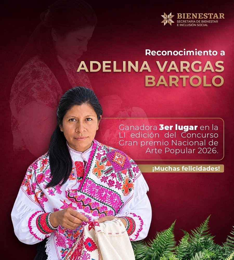 Artesana de Acaxochitlán gana 3.er lugar en el Gran Premio Nacional de Arte Popular