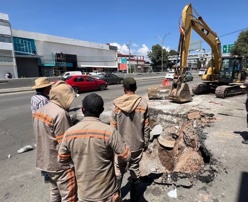Caasim Atiende Afectación en Infraestructura Sanitaria Sobre el Bulevar Colosio