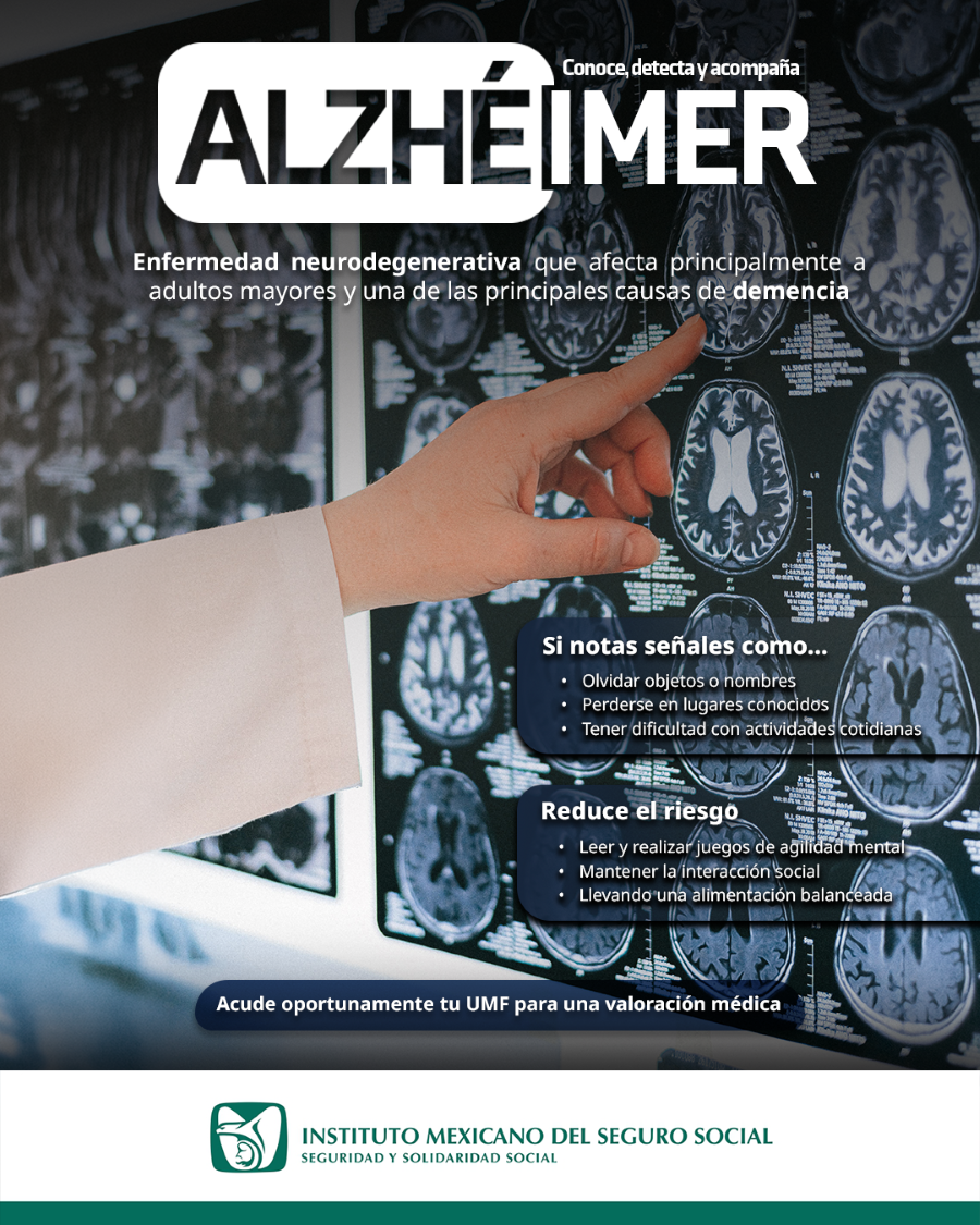 Llama IMSS Hidalgo a detección oportuna y prevención de Alzheimer