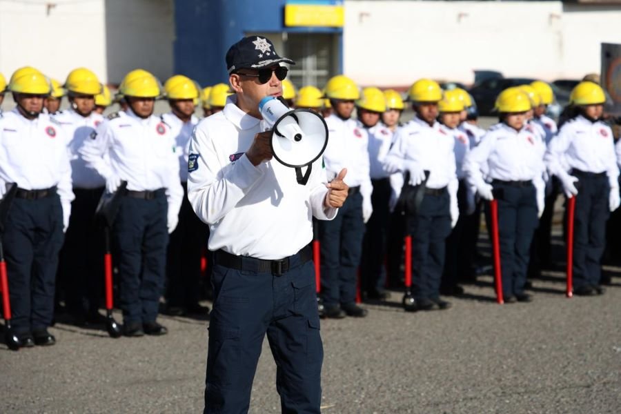 Pasan Revista a Elementos Operativos de La SSPH, Previo a Desfile Cívico