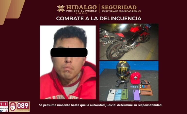 SSPH captura a sujeto relacionado con asaltos a tiendas de conveniencia