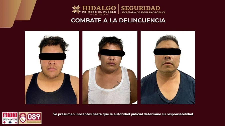 SSPH Detiene a Tres Hombres y Recupera Tractocamión Robado Con 24 Toneladas de Polímero Industrial