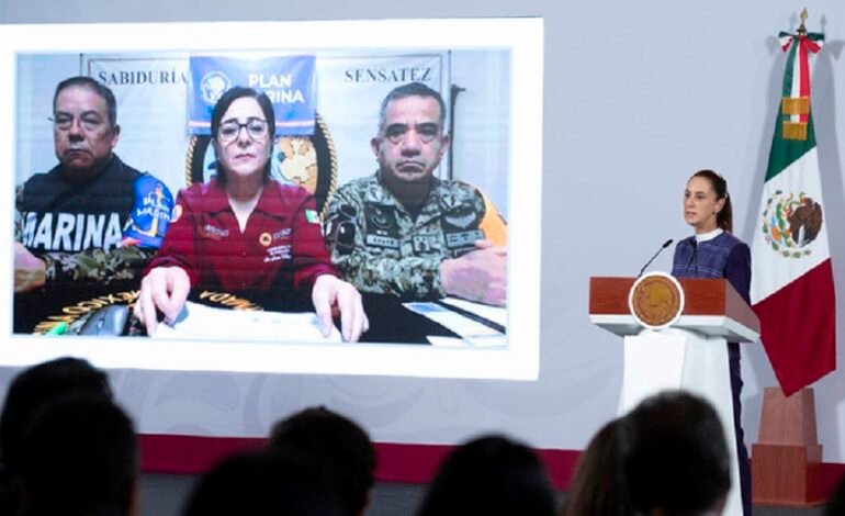 Continúa Todo El Apoyo del Plan Marina y El Plan DN-III-E Por El Huracán Simón y La Tormenta Tropical Rachel: Presidenta Claudia Sheinbaum