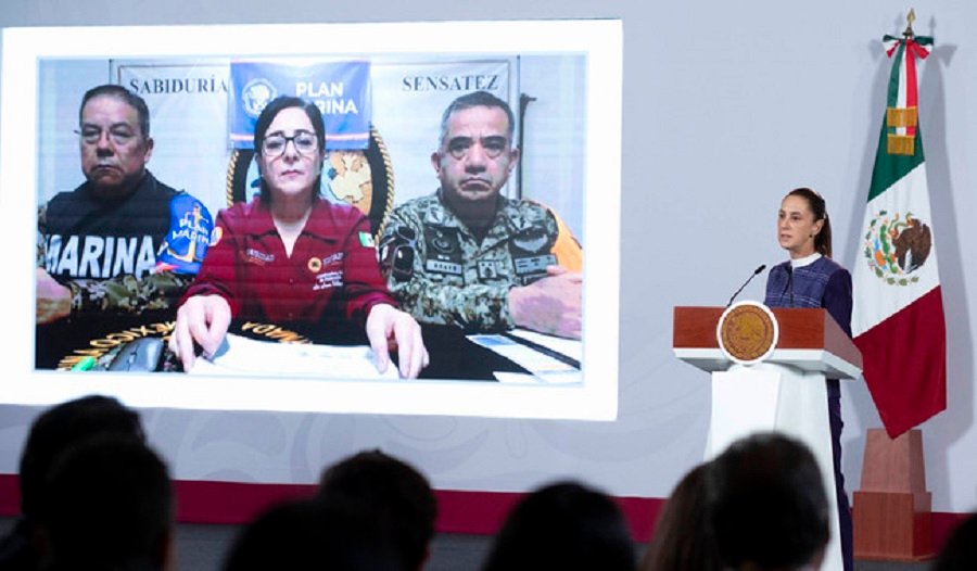 Continúa Todo El Apoyo del Plan Marina y El Plan DN-III-E Por El Huracán Simón y La Tormenta Tropical Rachel: Presidenta Claudia Sheinbaum