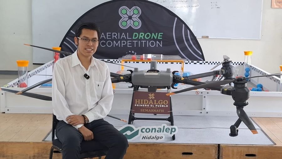 Estudiante de Conalep Hidalgo desarrolla dron para apoyar la reforestación