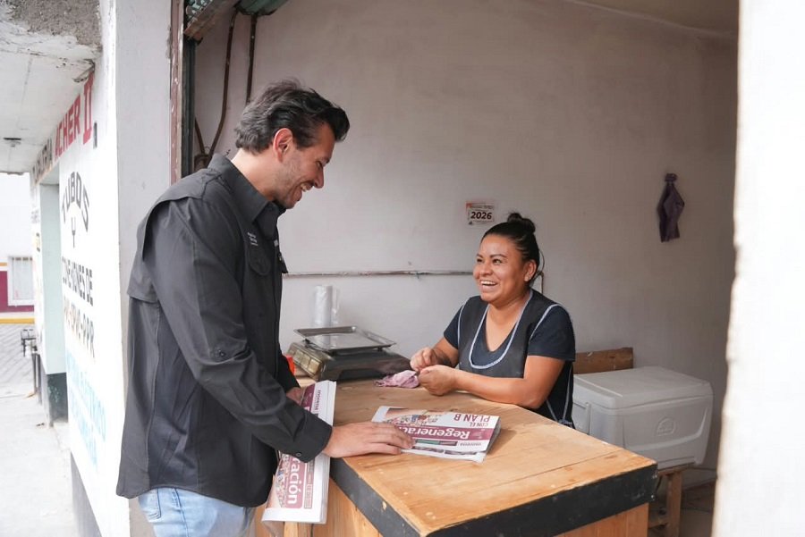 Miguel Tello inicia recorridos en Pachuca para defender la Transformación y la Soberanía